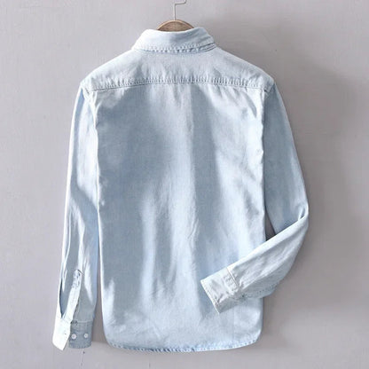 Caleon | Men’s Classic Denim Cotton Shirt