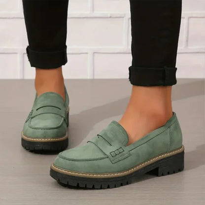 Faith | Women’s Suede Chunky Sole Loafers