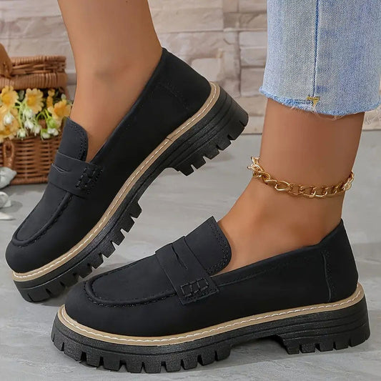 Faith | Women’s Suede Chunky Sole Loafers